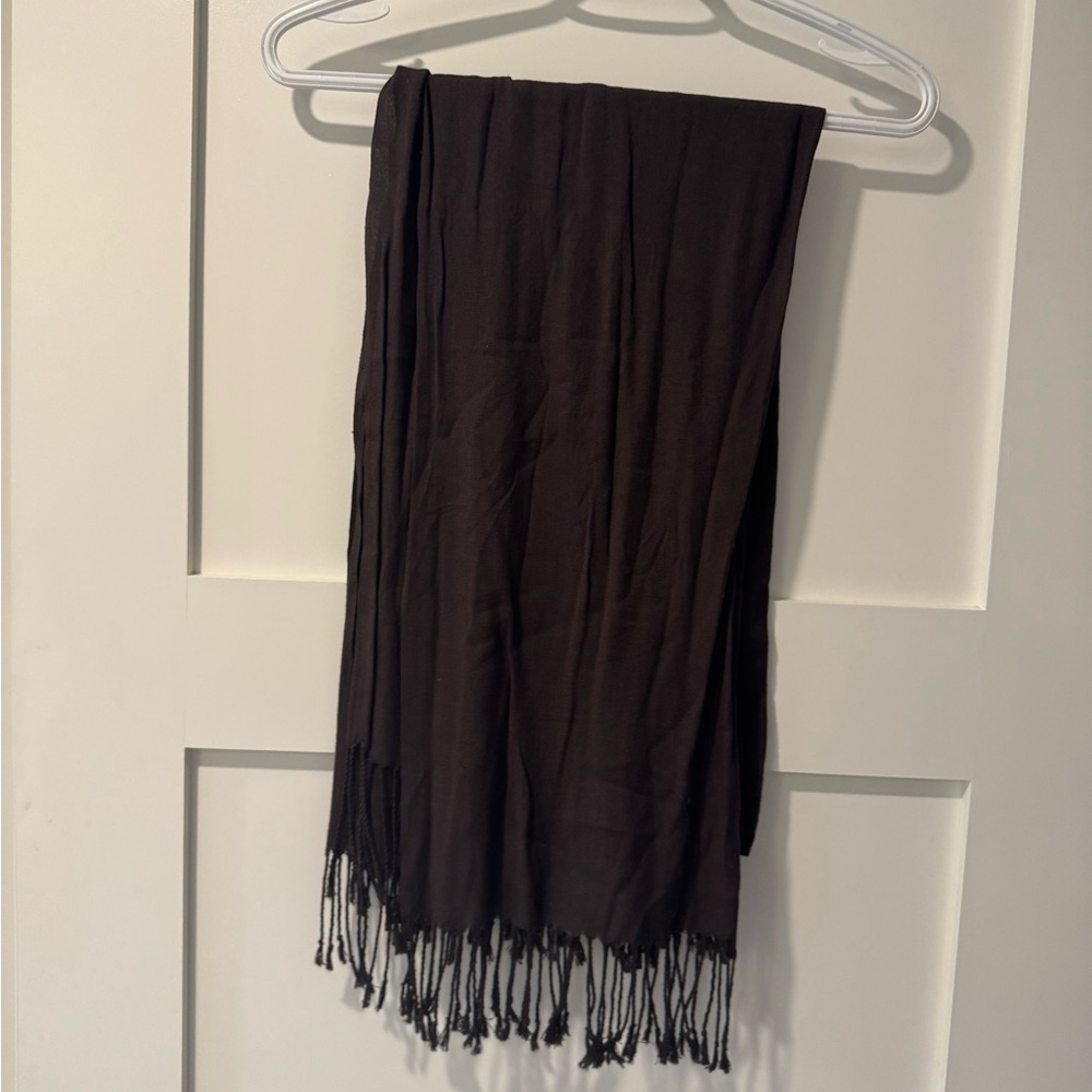Brown Scarf with Fringe
